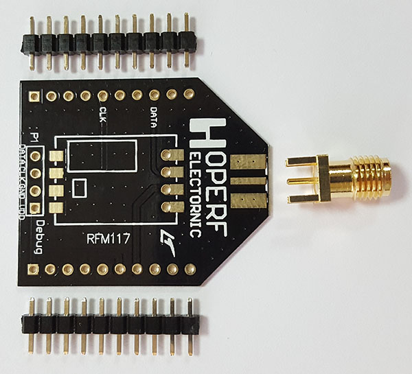 HopeDuino адаптер для радіомодуля RFM117W