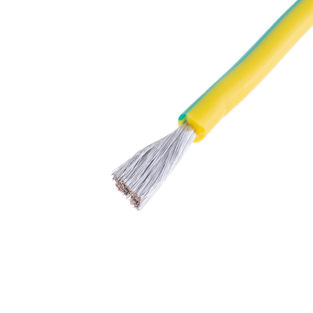 Силіконовий провід 12AWG (3.5mm²-680/0.08TS) жовто-зелений