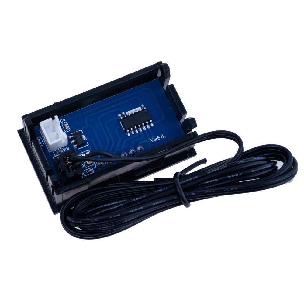 Цифровий термометр зелений 12V, -50..+110°С, провід 1м.