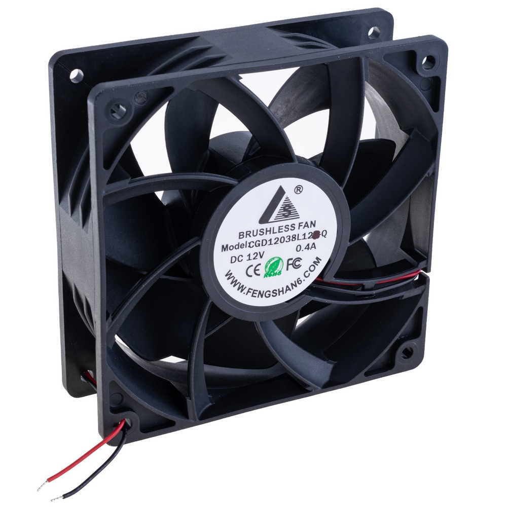 Вентилятор 120x120x38 , 12VDC, CGD12038L12-B-typeQ. Підшипник кульковий, на наліпці помилка.