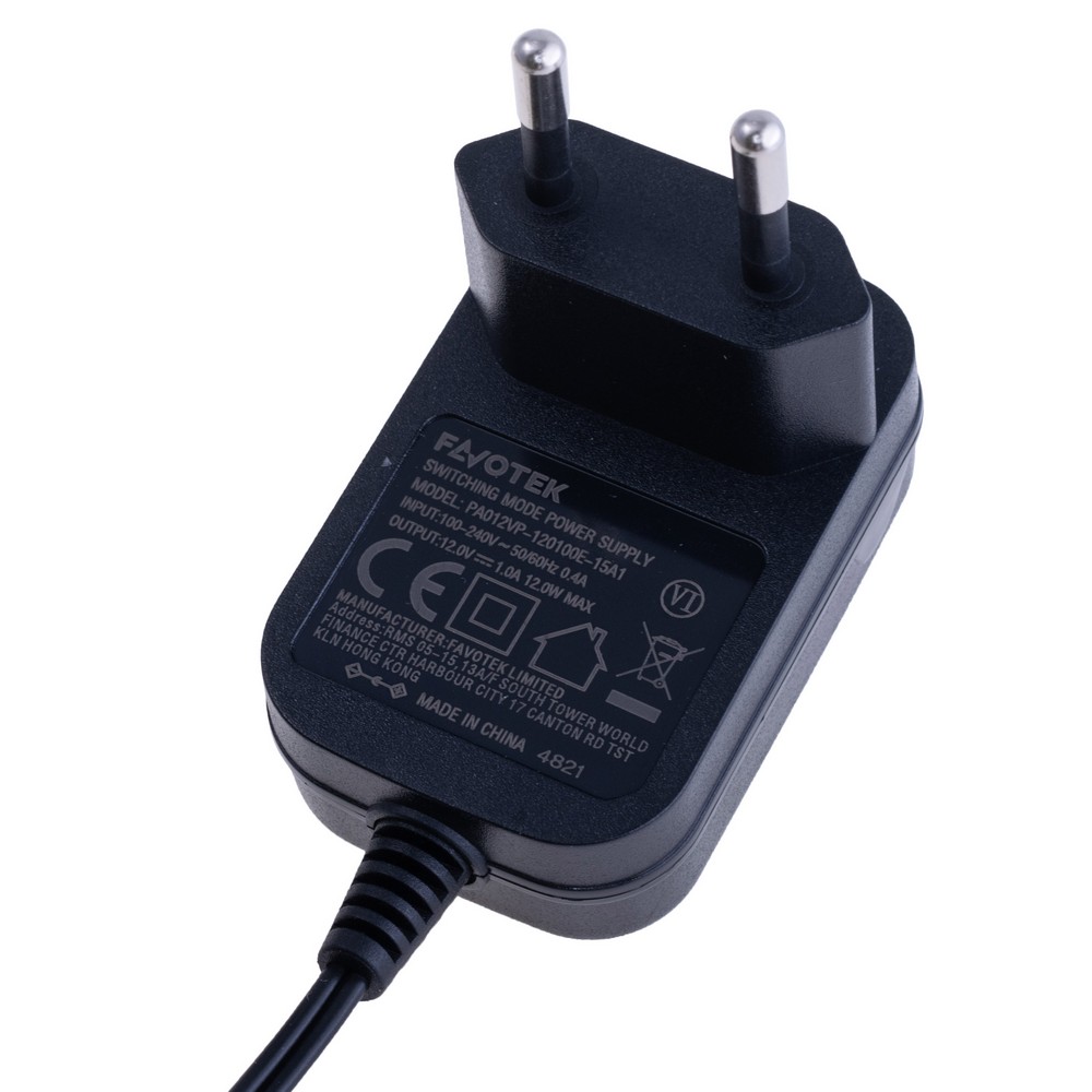 Блок живлення з вилкою 12W 12V, роз'єм:2.1x5.5 mm, PA012VP-120100E-15A1
