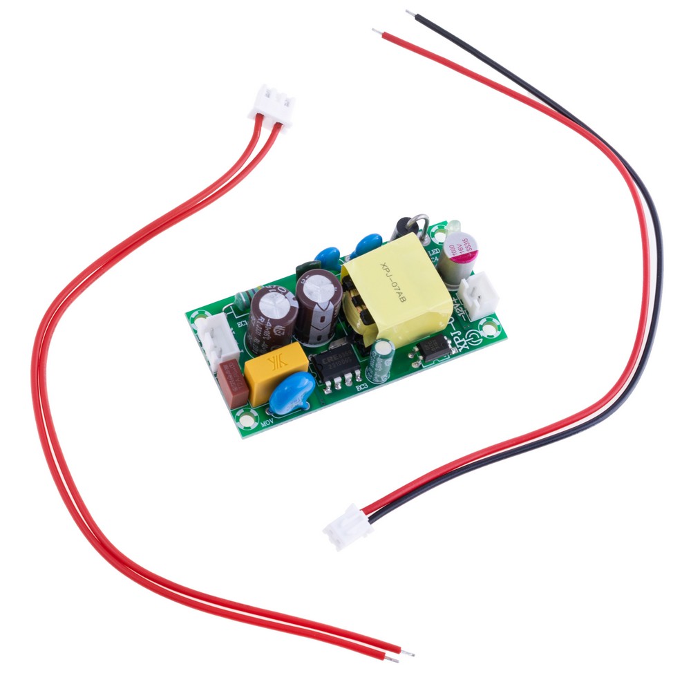 Драйвер для світлодіодів 12W без корпуса, DC 12V @ 1A, AC 110-240V, 65x33x19mm