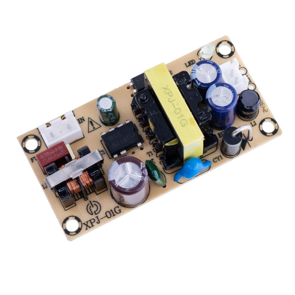 Драйвер для світлодіодів 12W без корпуса, DC 12V @ 1A, AC 180-240V, 65x33x22mm