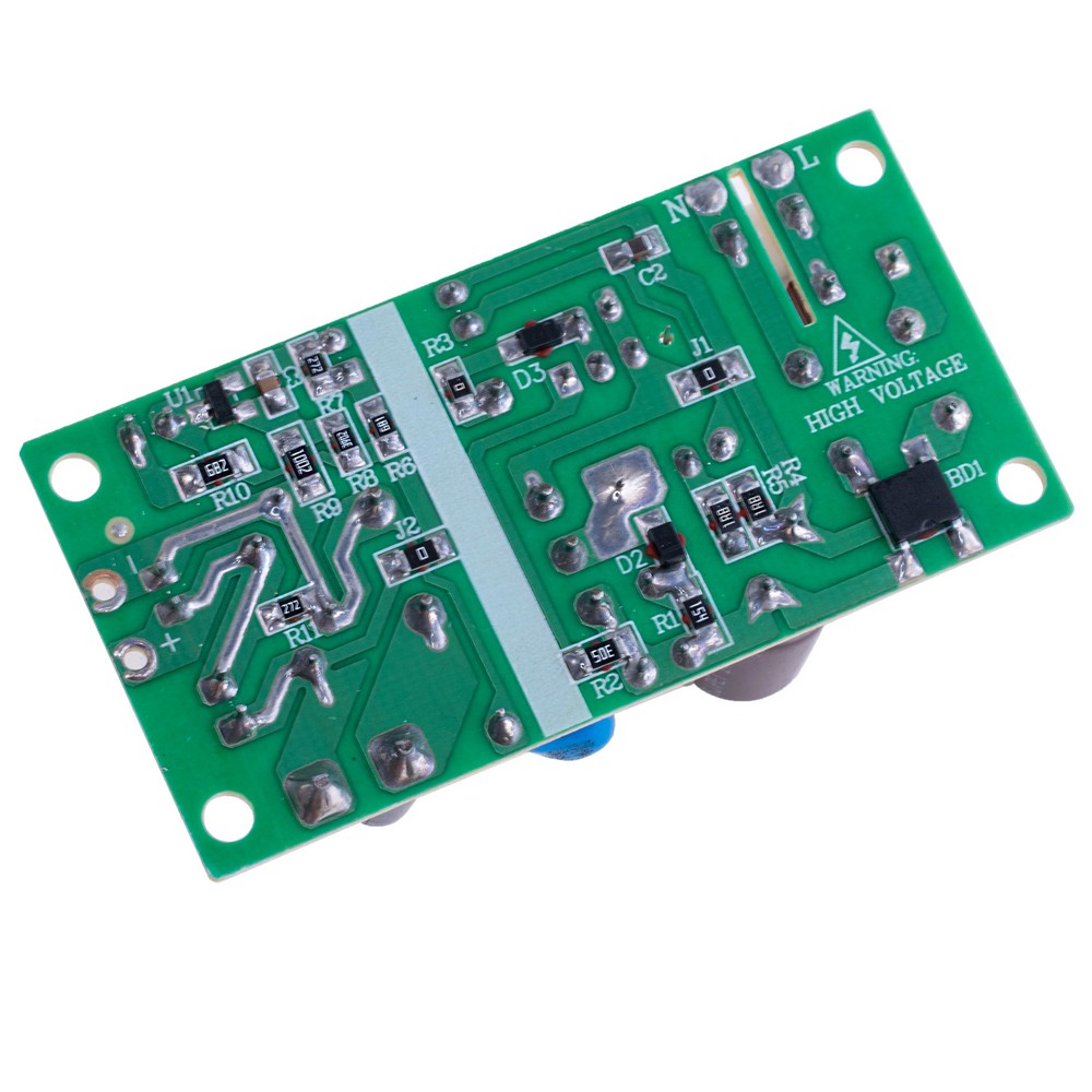 Драйвер для світлодіодів 12W без корпуса, DC 12V @ 1A, AC 180-240V, 65x33x22mm