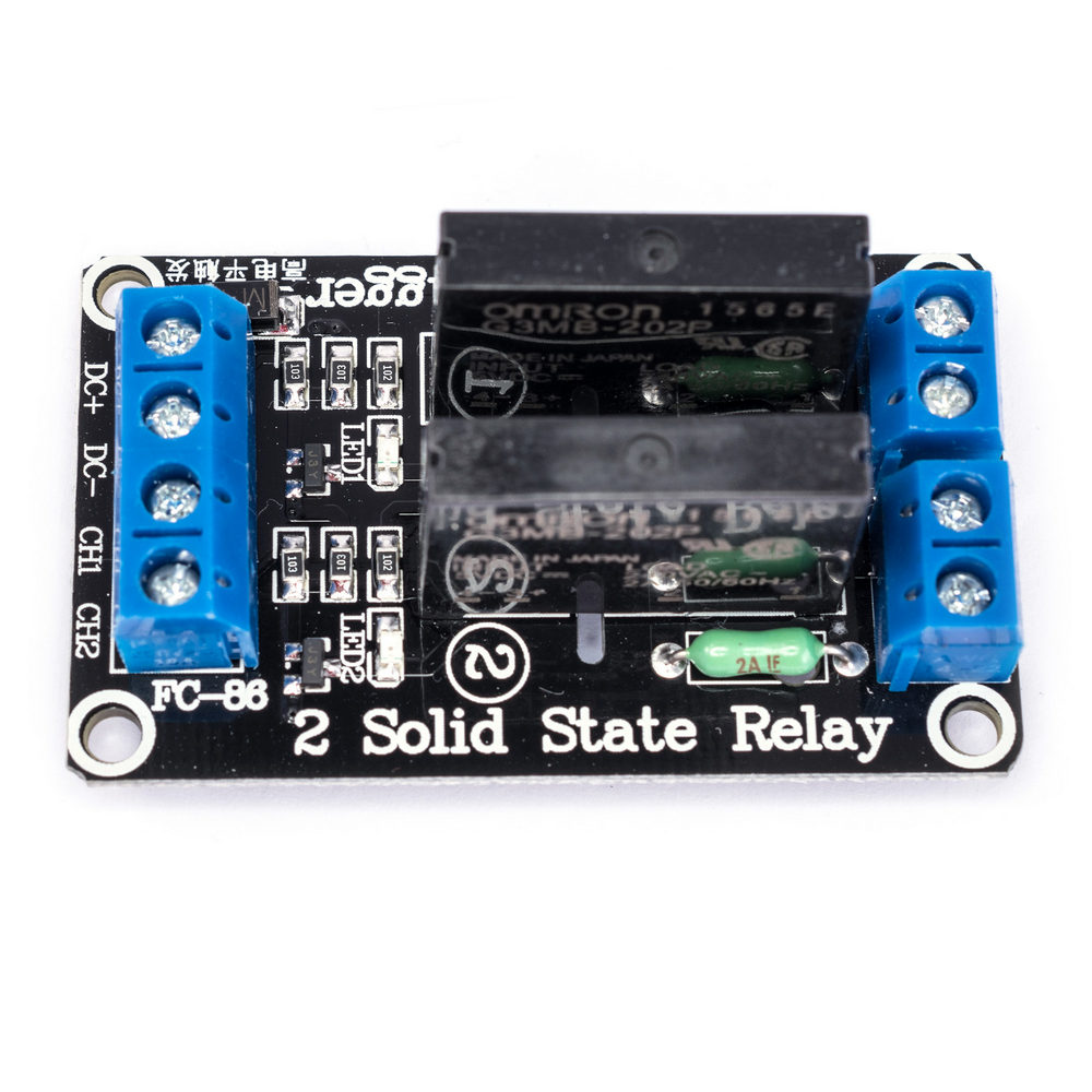 5V 2-канальний модуль твердого реле високого рівня OMRON SSR 250В 2А для Arduino New 5V 2-канальний модуль твердого реле високого рівня OMRON SSR 250В 2А для Arduino New