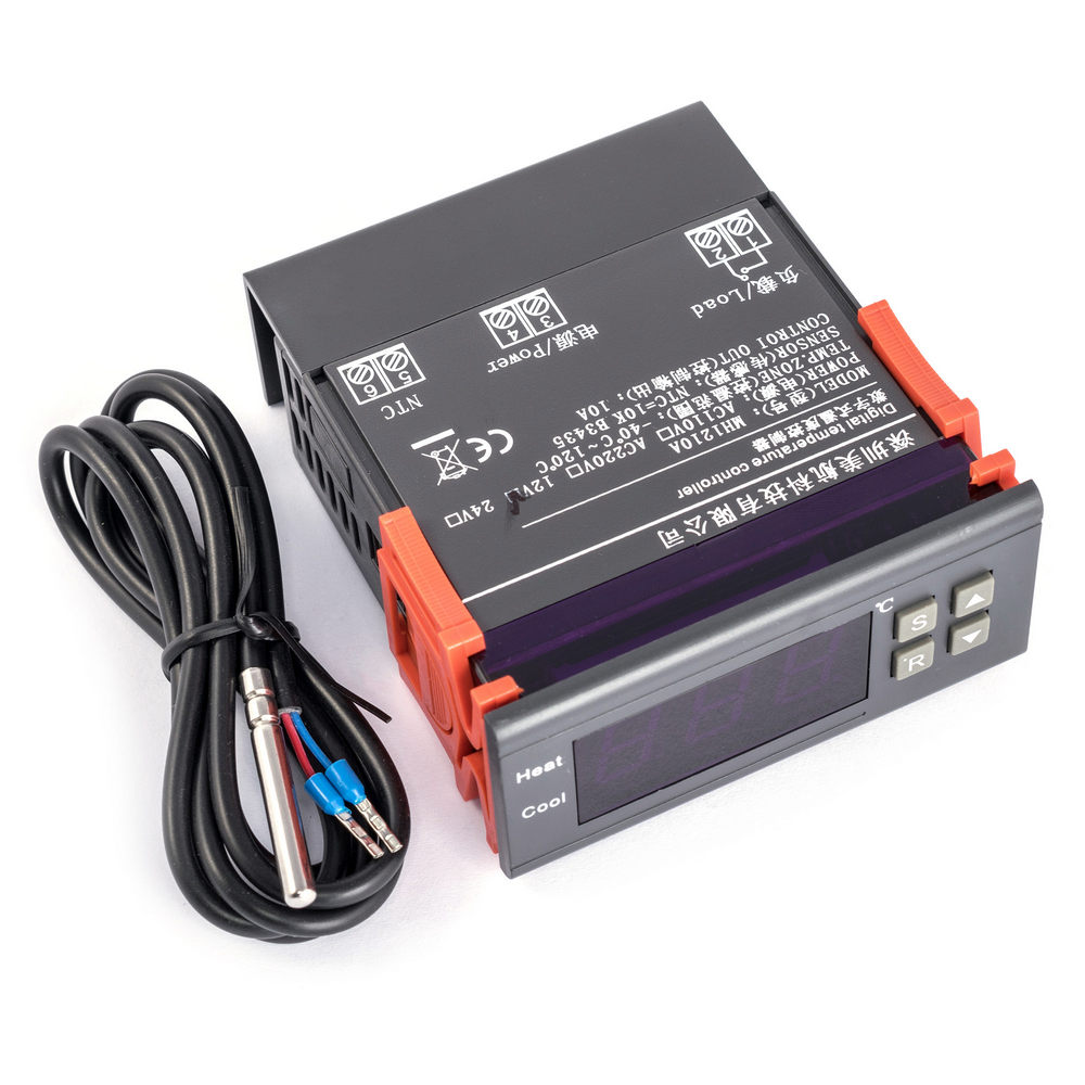 Цифровий термостат TRM-220. -40C...120C +/-1C. Верхній і нижній пороги спрацювання. 10А. Напруга 12VDC Цифровий термостат TRM-220. -40C...120C +/-1C. Верхній і нижній пороги спрацювання. 10А. Напруга 12VDC