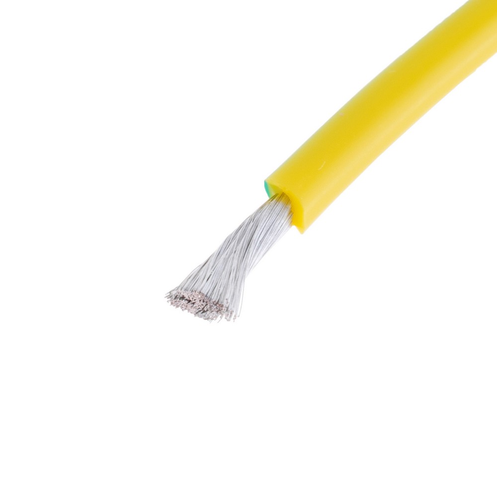 Силіконовий провід 13AWG (2.5mm²-500/0.08TS) жовто-зелений