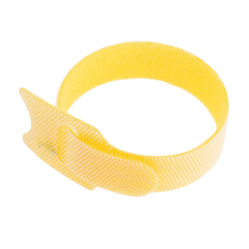 Стяжка текстильна жовта для проводів 1шт. 150x12mm. ZXRXQ04YE60
