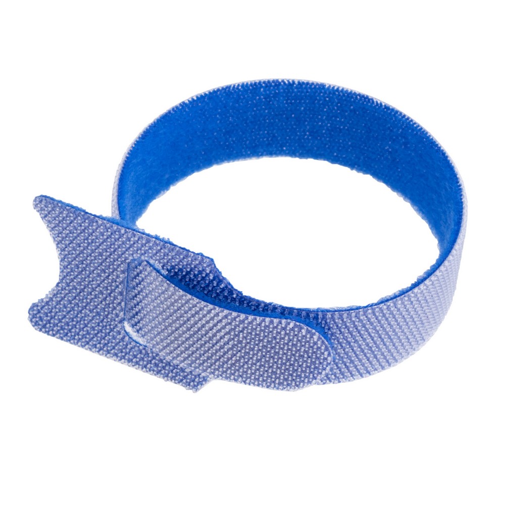 Стяжка текстильна синя для проводів 1шт. 150x12mm. ZXRXQ04BL60