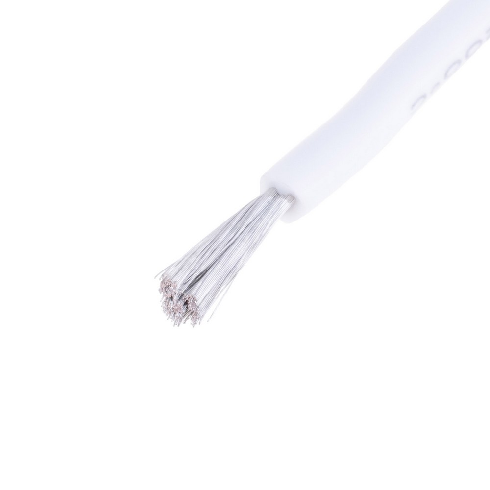 Силіконовий провід 15AWG (1.5mm²-300/0.08TS) білий
