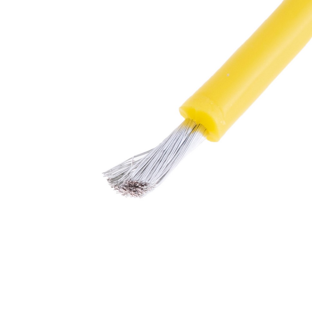 Силіконовий провід 15AWG (1.5mm²-300/0.08TS) жовтий