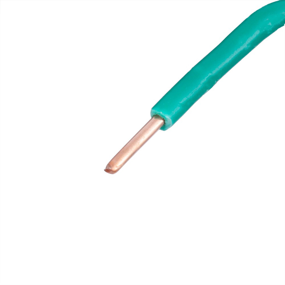 Провід одножильний 1.5mm² (16AWG/D1.38мм, мідь, PVC), зелений