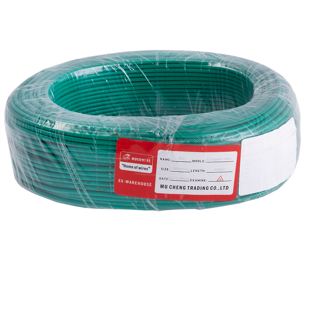 Провід багатожильний 1.5mm² (16AWG/48xD0.20мм, мідь, PVC), зелений