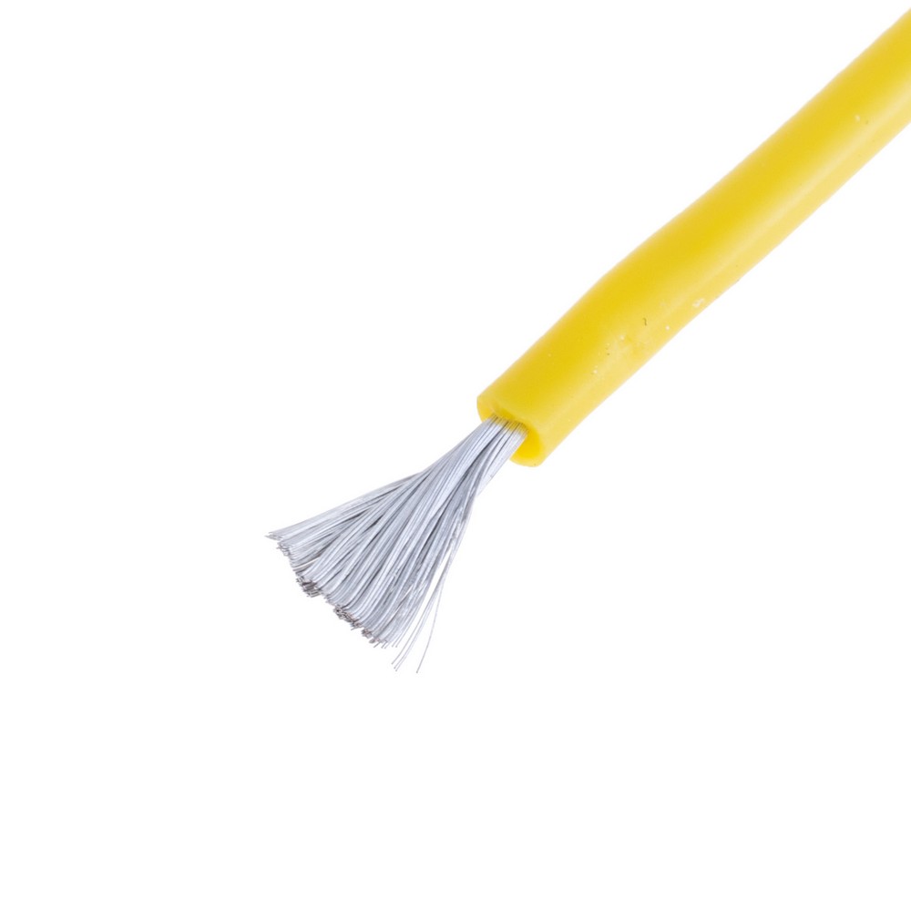 Силіконовий провід 16AWG (1.3mm² 252/0.08TS) жовтий