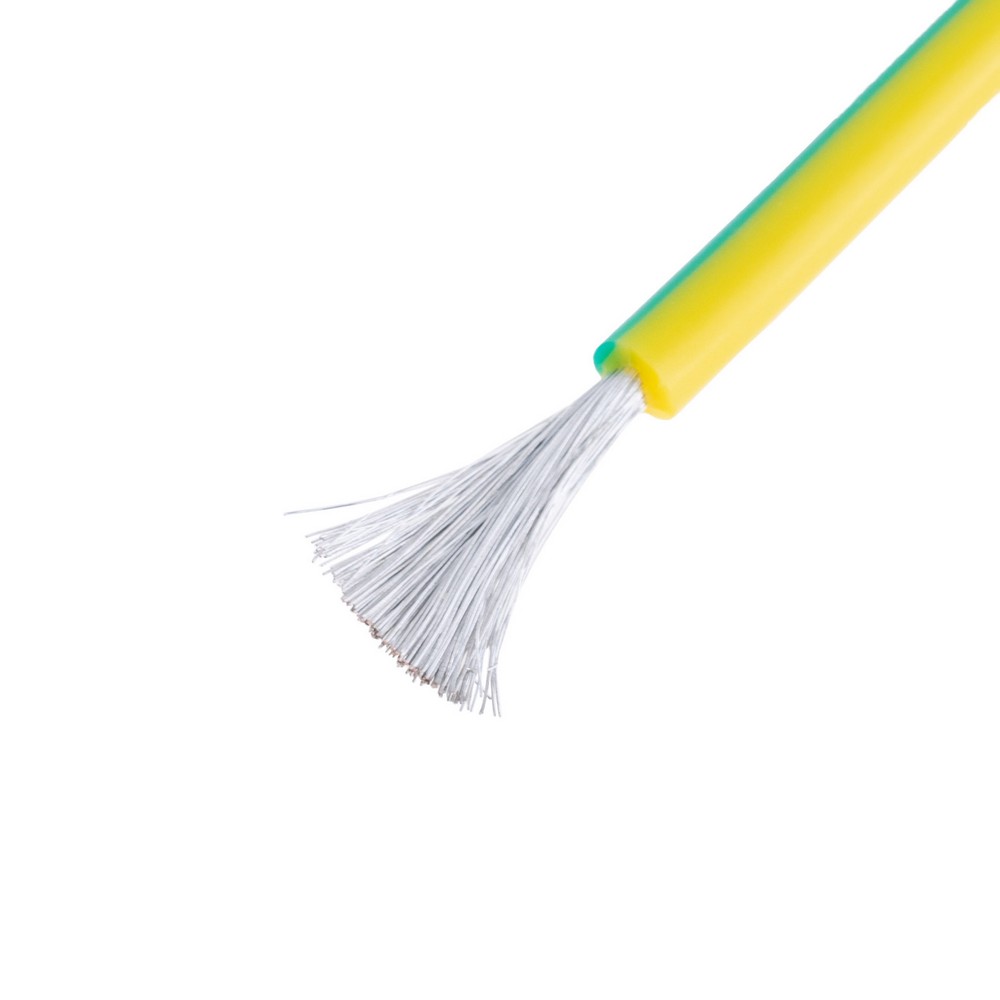 Силіконовий провід 16AWG (1.3mm²-252/0.08TS) жовто-зелений Силіконовий провід 16AWG (1.3mm²-252/0.08TS) жовто-зелений