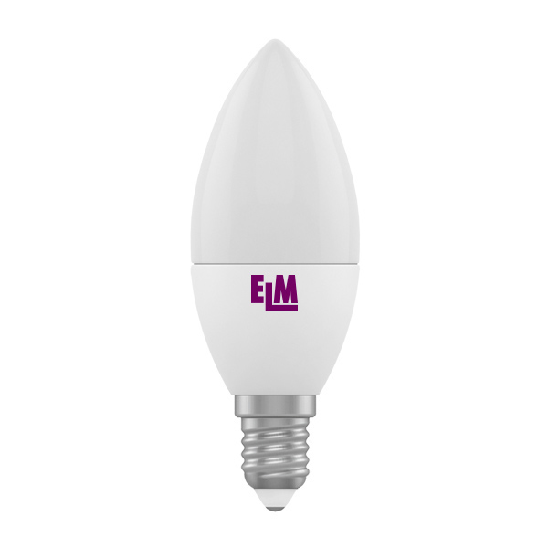 Лампа светодиодная  ELM свеча, 6 Вт, Е14, 4000К (18-0033)