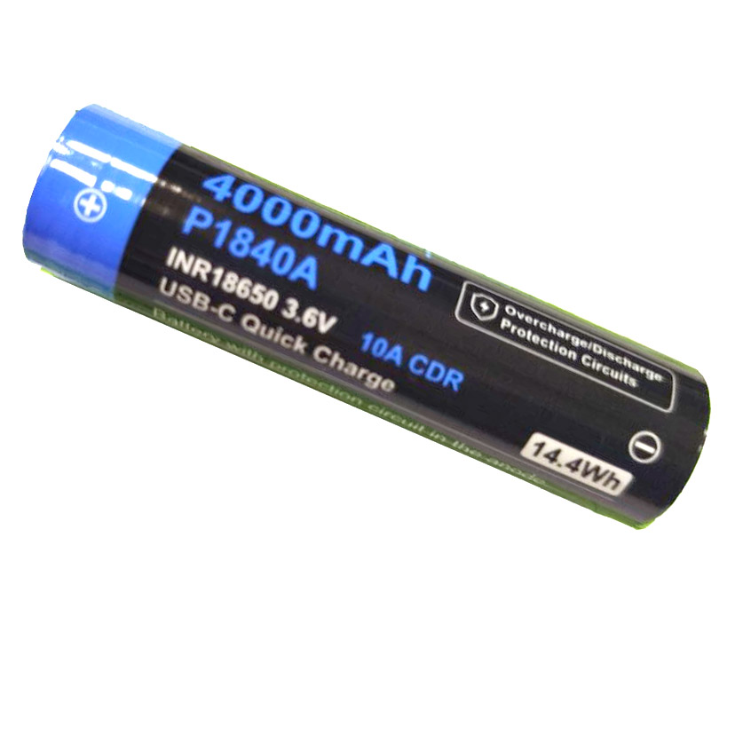 Li-Ion 4000мАг, 3,6В, 18650 Vapcell літій-іонний акумулятор з USB Type-C Li-Ion 4000мАг, 3,6В, 18650 Vapcell літій-іонний акумулятор з USB Type-C