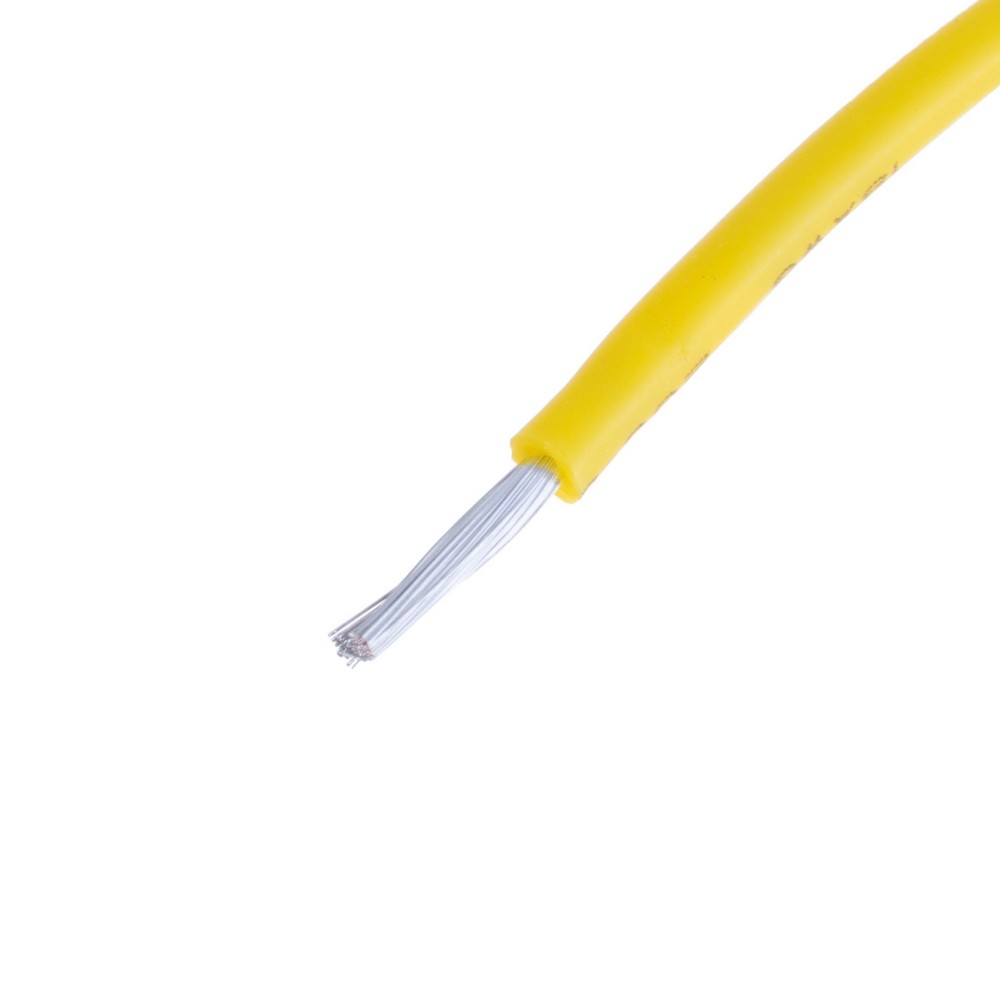 Силіконовий провід 18AWG (0.75mm² 150/0.08TS) жовтий Силіконовий провід 18AWG (0.75mm² 150/0.08TS) жовтий