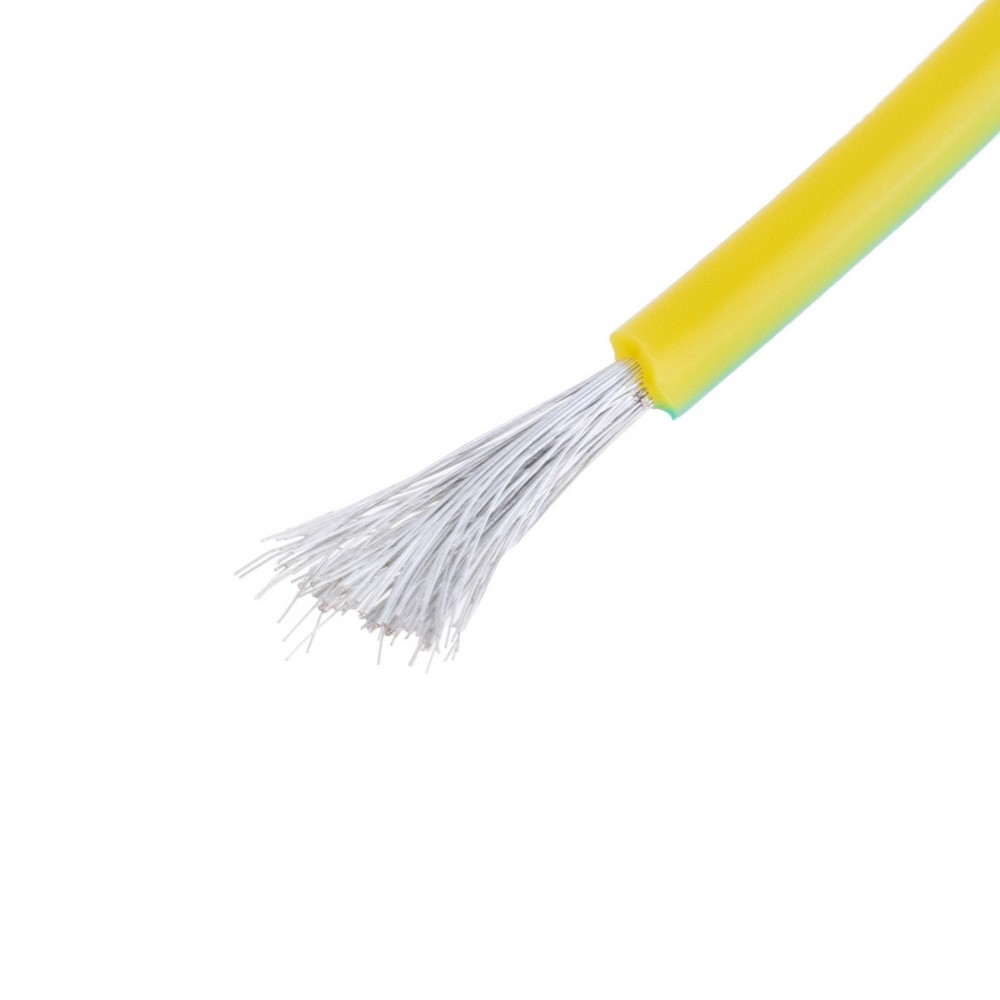 Силіконовий провід 18AWG (0.75mm²-150/0.08TS) жовто-зелений