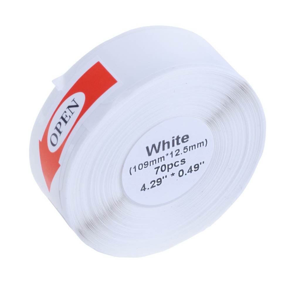 Стрічка для принтера етикеток біла, для маркування проводу, 1 бобіна, 3PK White Cable