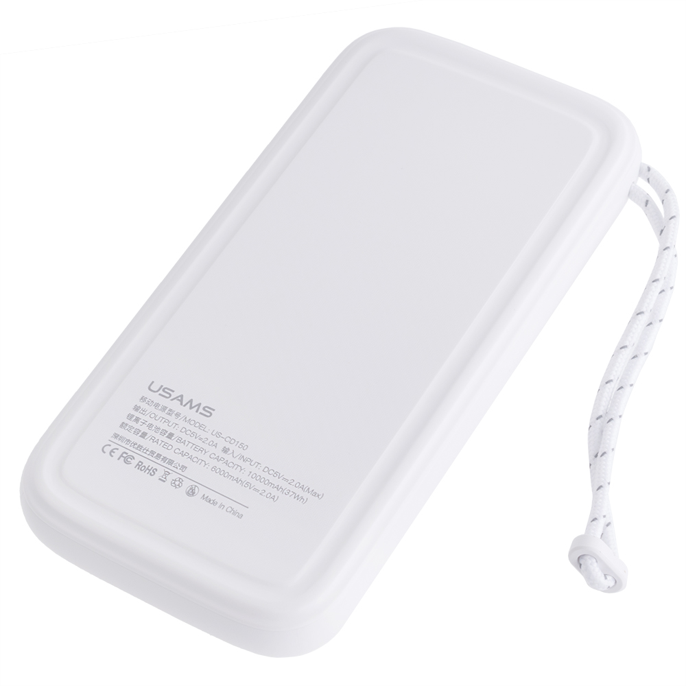 Power Bank 10000mAh 37Wh (Rated Capacity: 6000mAh) US-CD150 PB56 білий (USAMS)