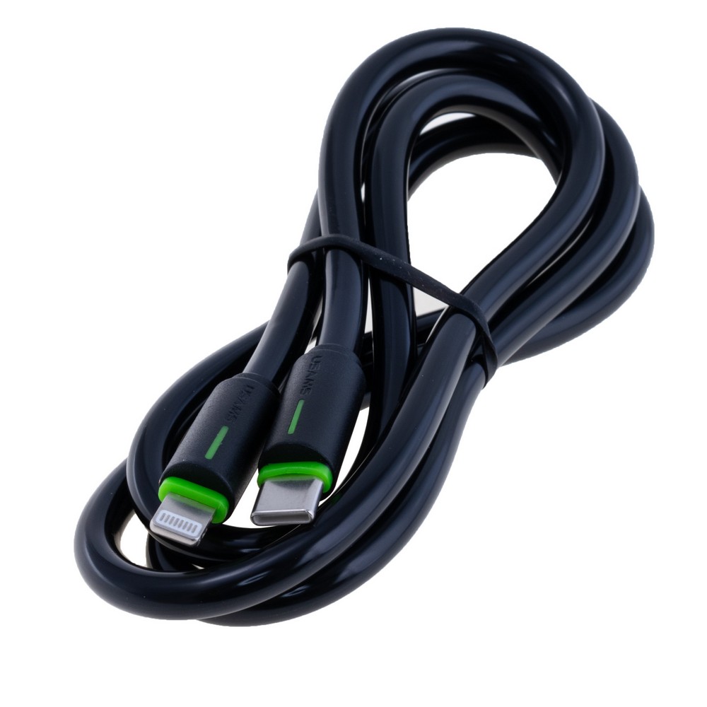 SJ735 30W Type-C To Lightning Bicolor Charging & Data Cable--YR Series 1m (SJ735USB01 Black – USAMS)