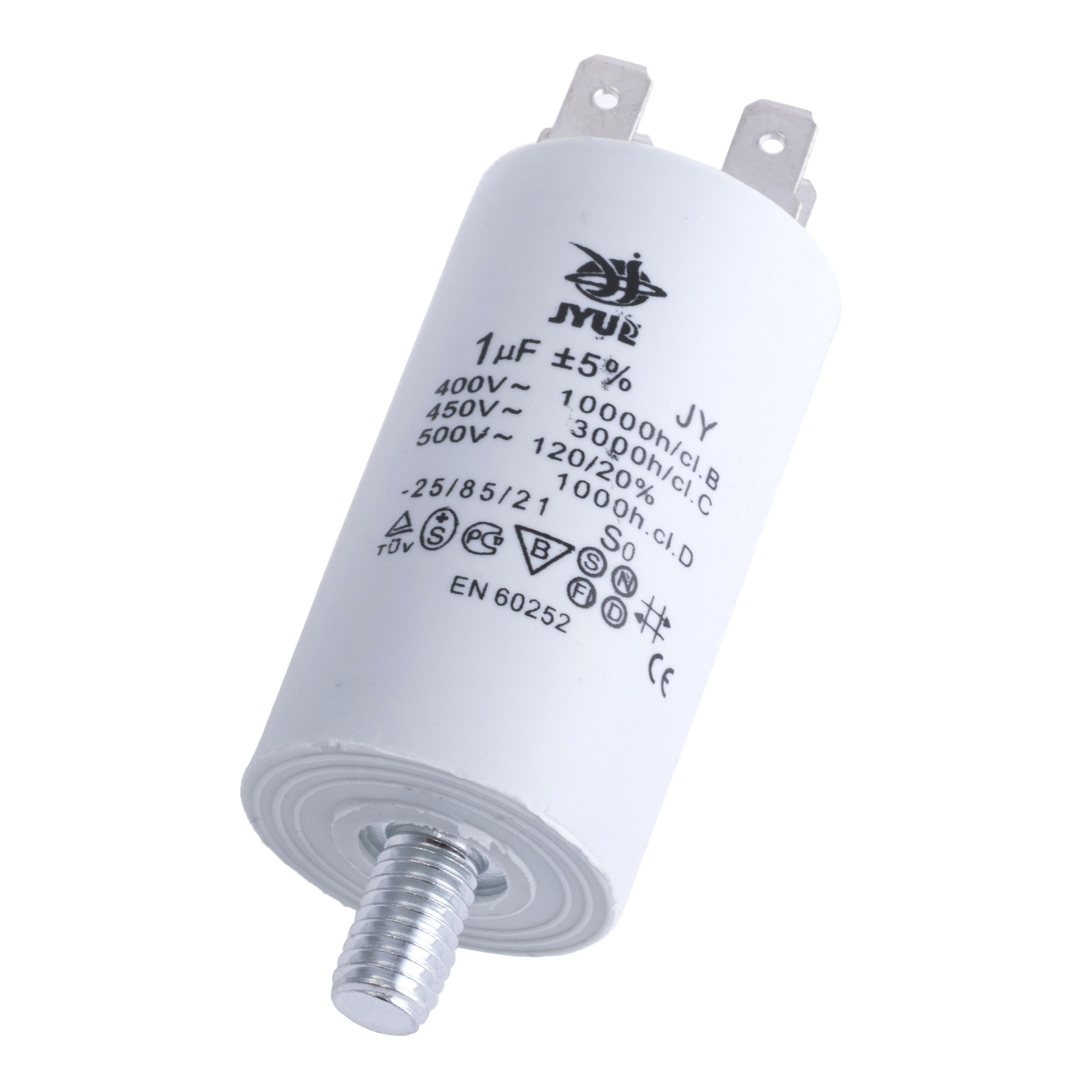 1uF 450VAC ±5% O26x55mm (JFS13A6105J000000B) (конденсатор пусковий)