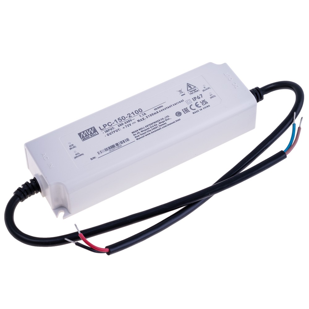 Блок живлення для світлодіодів 2,1A, 36...72VDC, LPC-150-2100 Блок живлення для світлодіодів 2,1A, 36...72VDC, LPC-150-2100