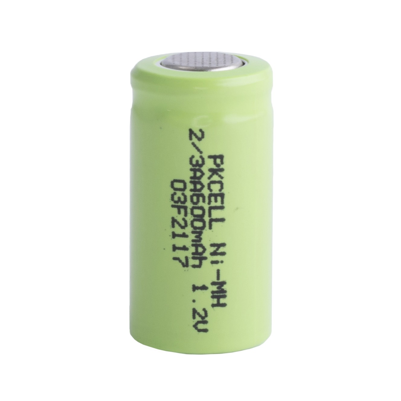 Акумулятор "2/3AA" 600 mAh - PKCELL (NI-MH 2/3AA600MAH 1.2V, flat cap)