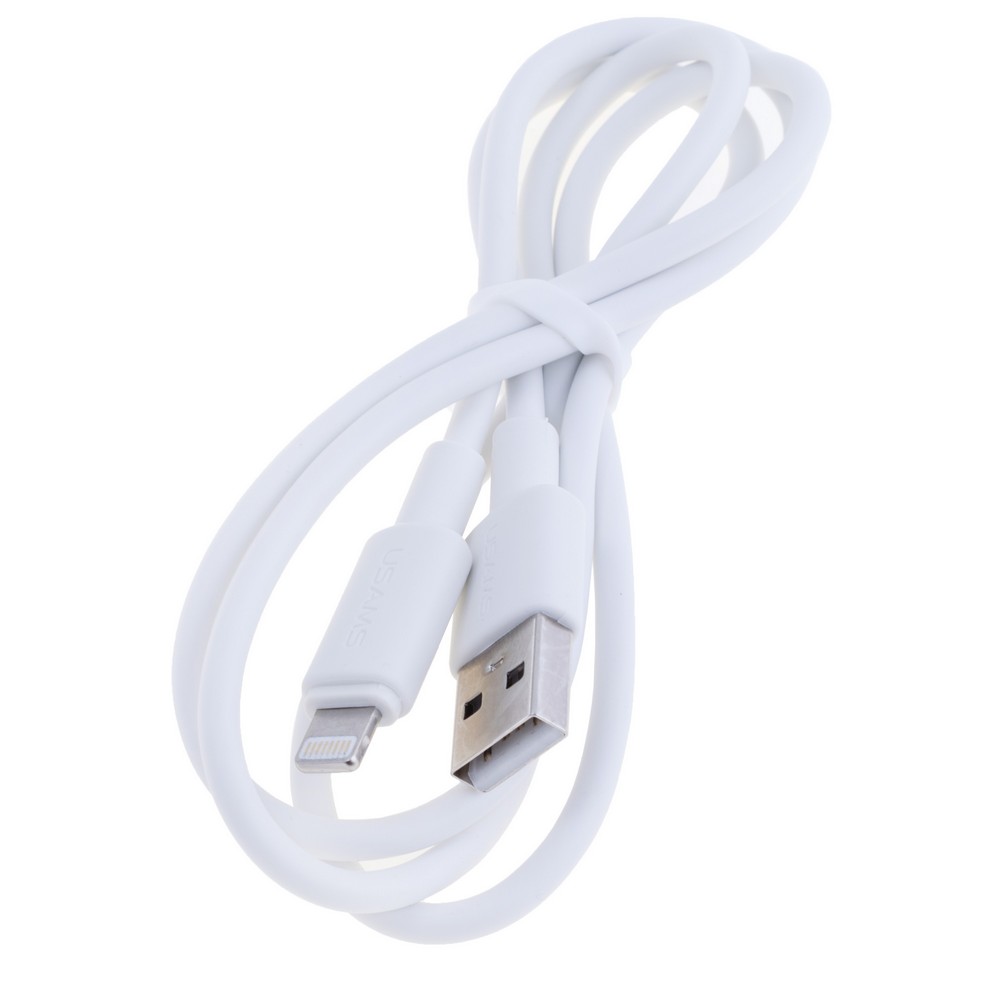 SJ762 U90 Lightning 2.4A Charging & Data Cable (SJ762USB01 White – USAMS)