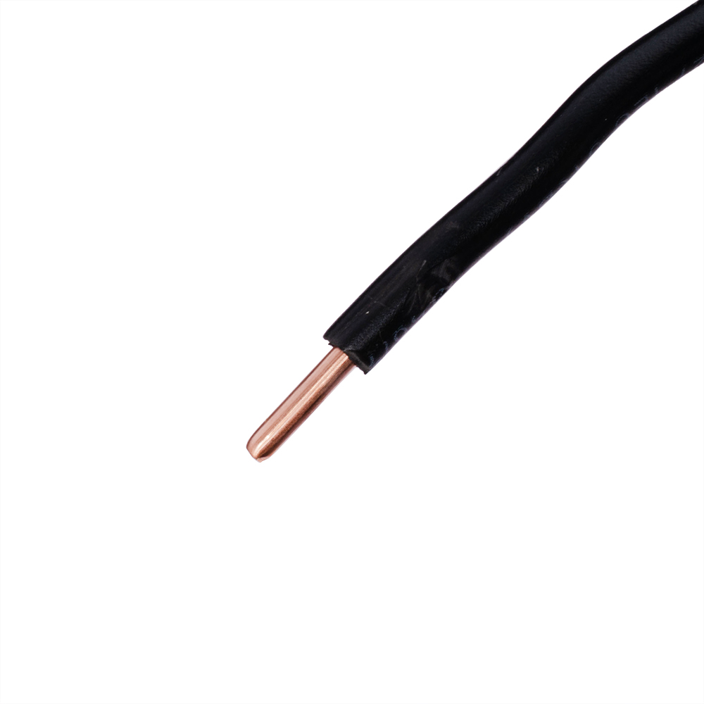 Провід одножильний 2.5mm² (14AWG/D1.78мм, мідь, PVC), чорний