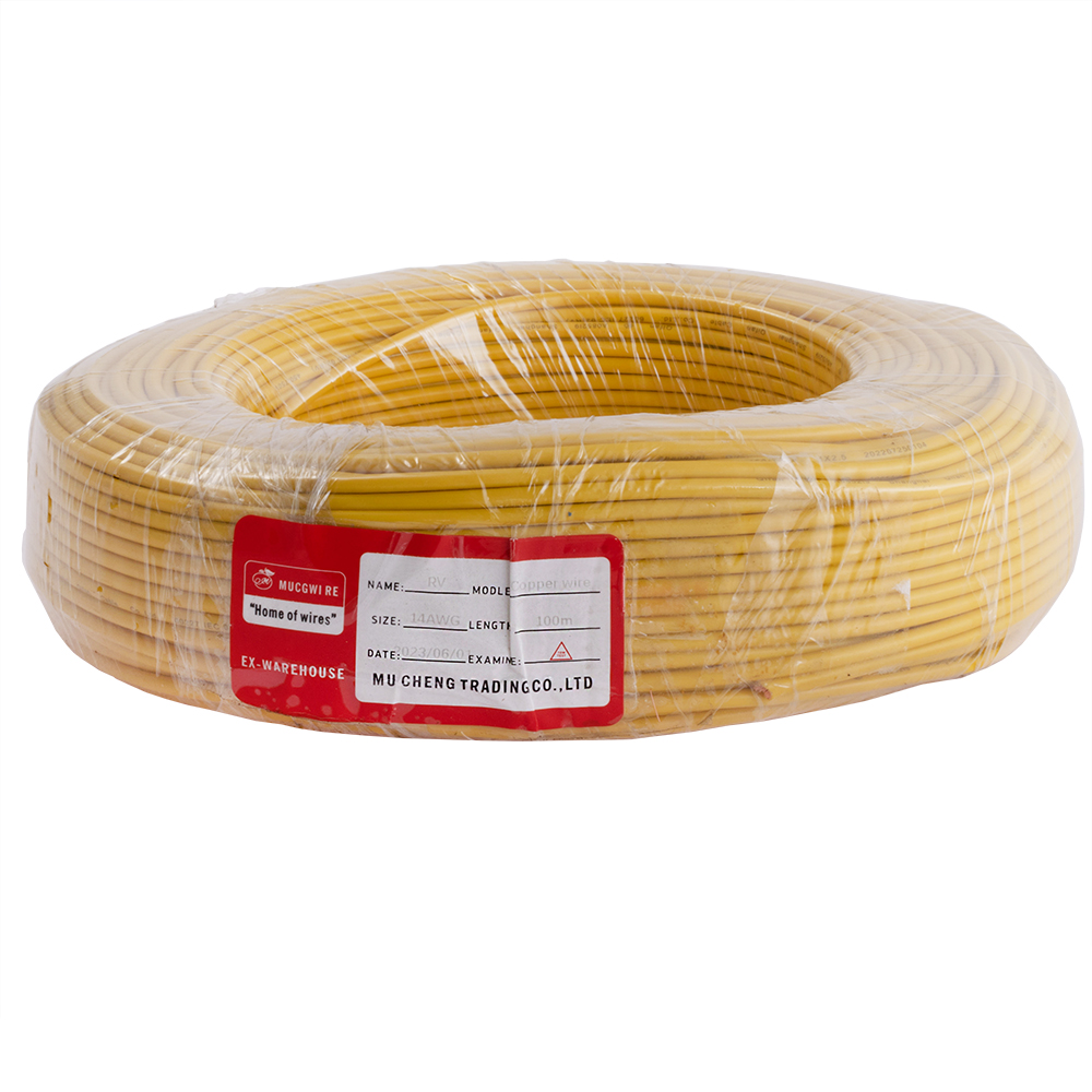 Провід багатожильний 2.5mm² (14AWG/77xD0.20мм, мідь, PVC), жовтий