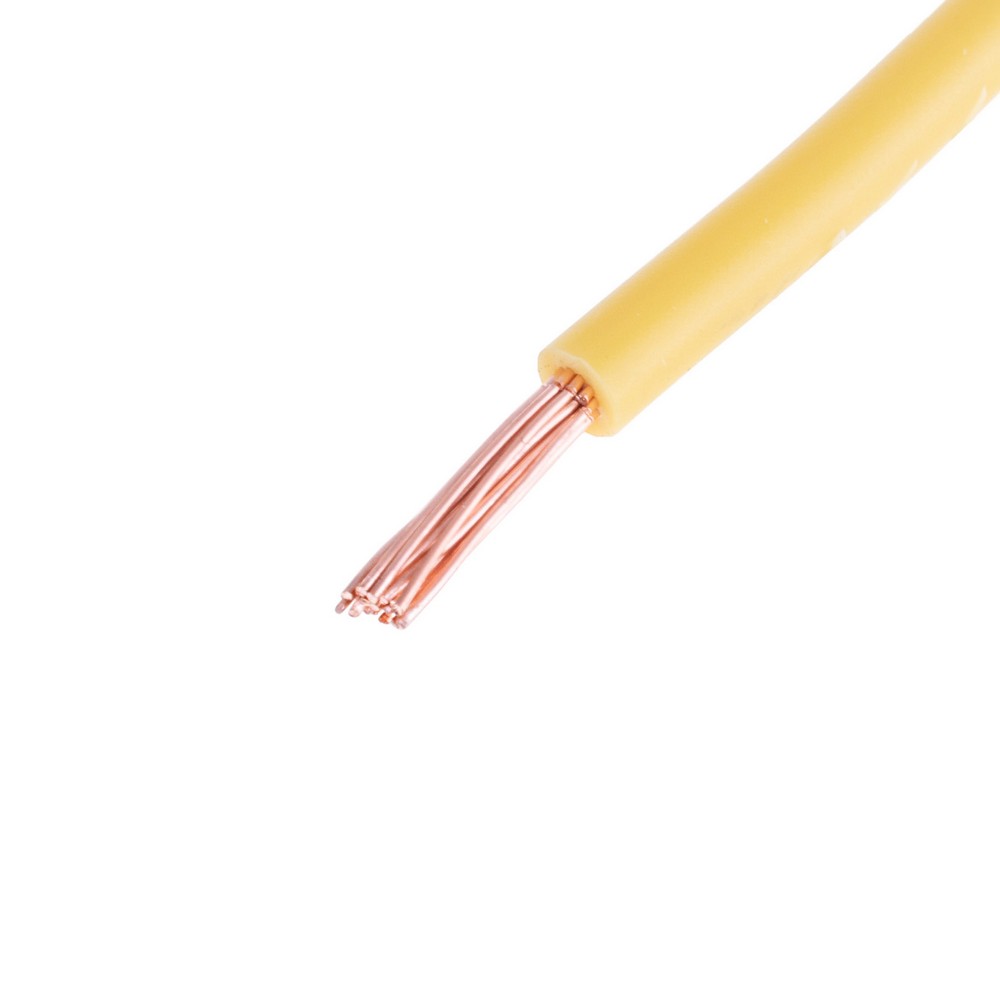Провід багатожильний 2.5mm² (14AWG, 19xD0.41mm) жовтий