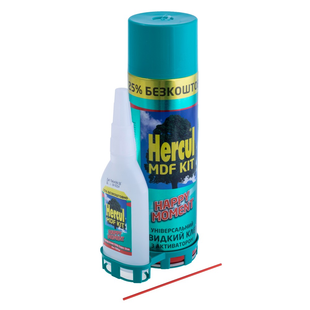 Універсальний швидкий експрес клей з активатором 200 ml+ 50г, HERCUL HAPPY MOMENT