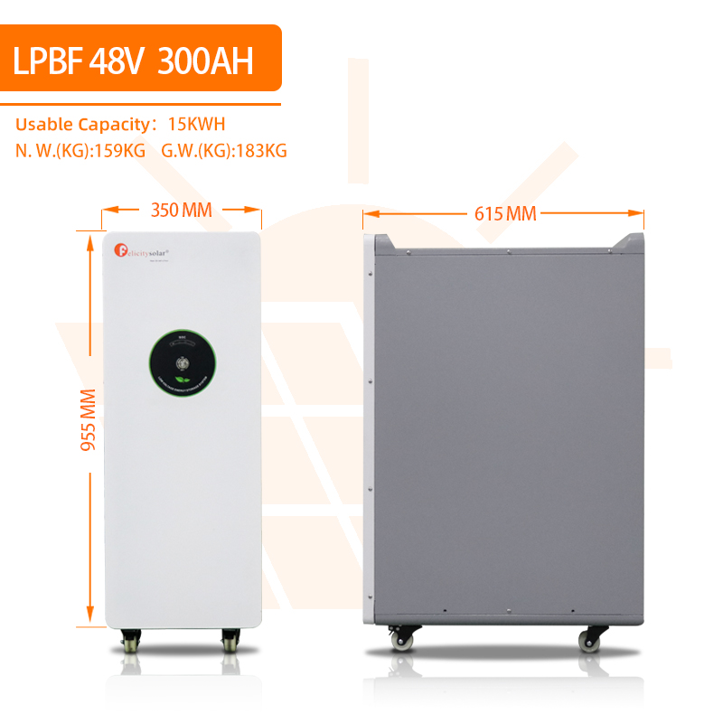 LiFePO4 300Ah, 48 V, 615x350x955mm Felicity акумулятор літій-залізо-фосфатний LPBF48300