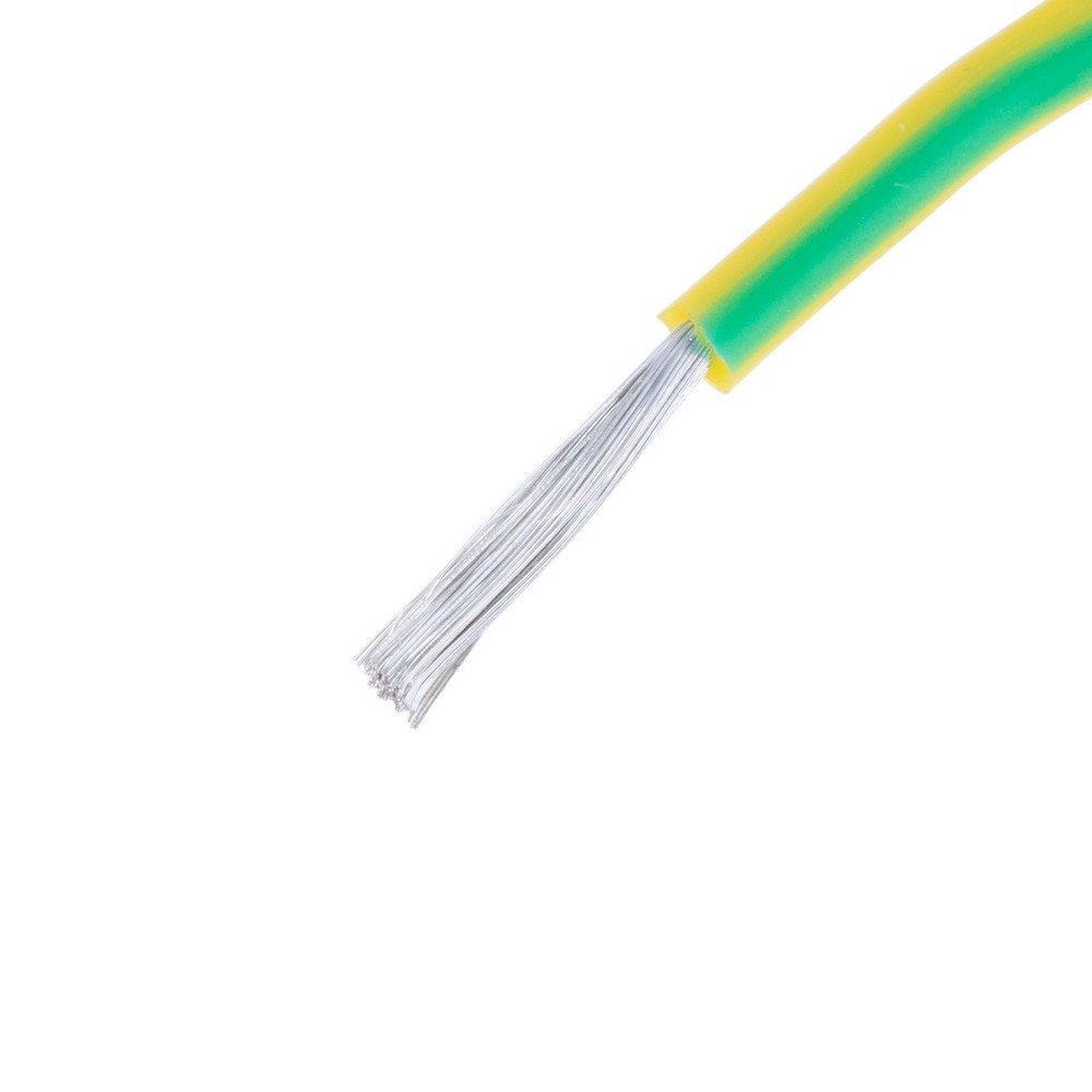 Силіконовий провід 20AWG (0.5mm²-100/0.08TS) жовто-зелений