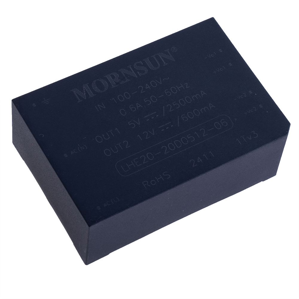 Блок живлення що вбудовується на плату 20W 5V/12V LHE20-20D0512-06