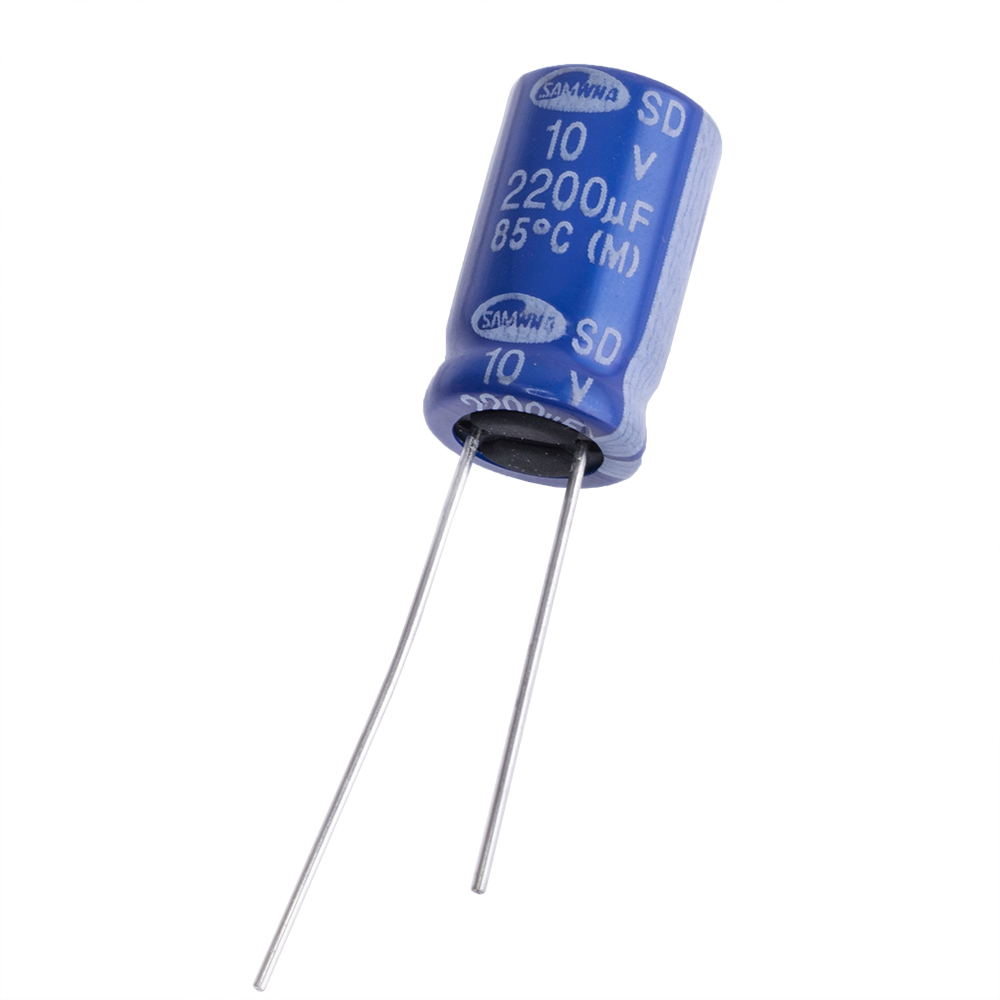 2200uF 10V SD 10x16mm 85°C (SD1A228M10016PA159-Samwha) (електролітичний конденсатор)