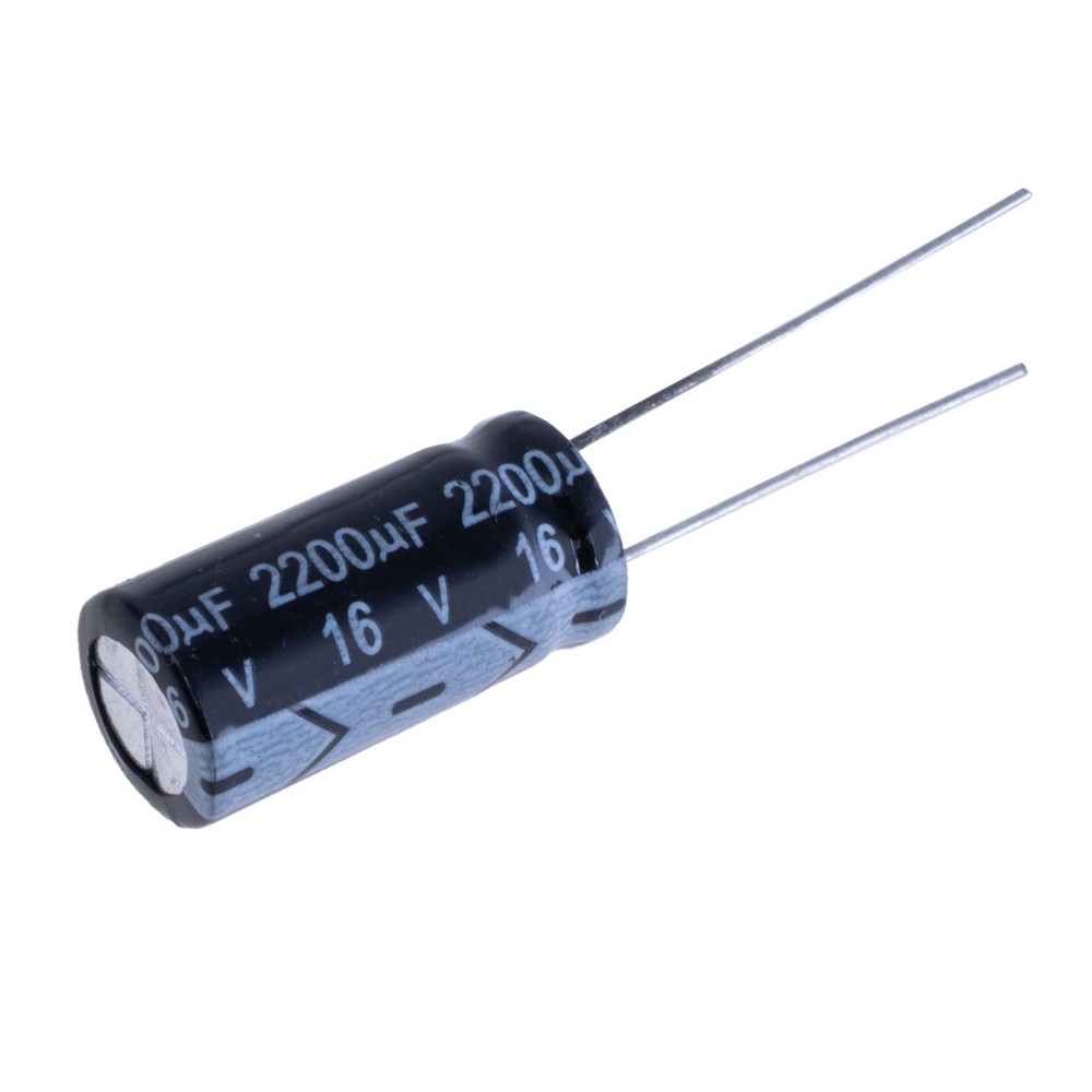 2200uF 16V 10x20mm (Chongx) (електролітичний конденсатор)