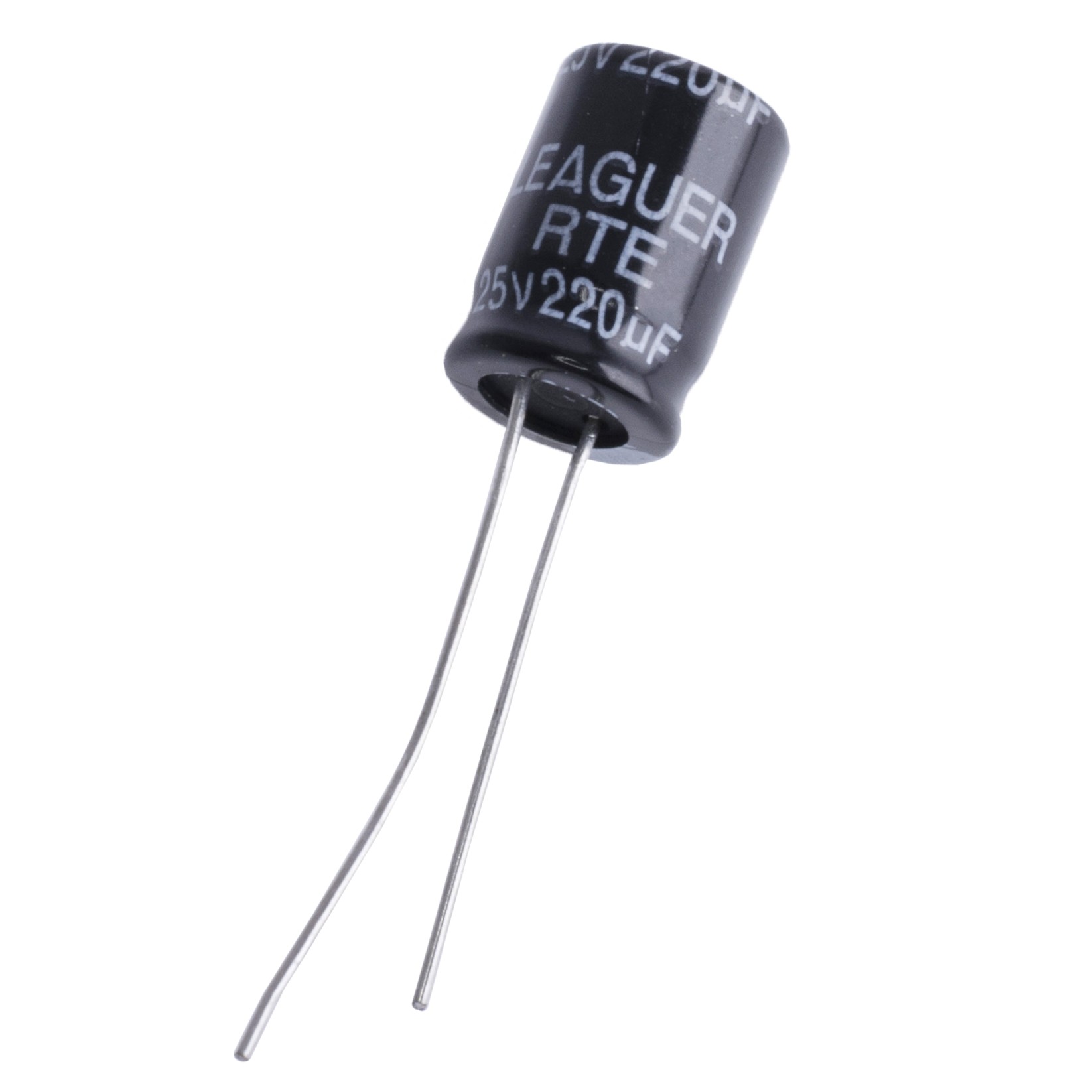 220uF 25V RTE 8x11,5mm (low esr) (RTE1E221M0812-LEAGUER) (електролітичний конденсатор низькоімпедансний)