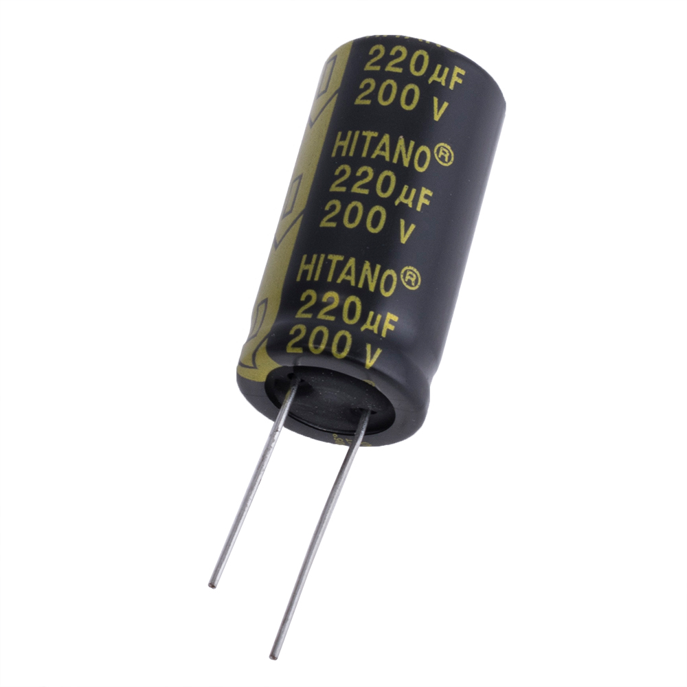 220uF 200V EXR 18x36mm (low imp.) (EXR221M2DBA-Hitano) (електролітичний конденсатор низькоімпедансний)