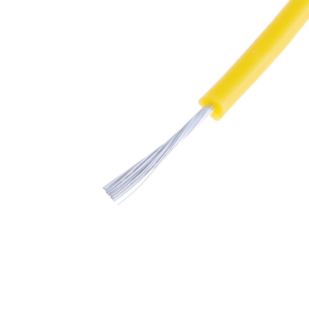 Силіконовий провід 22AWG (0.3mm² 60/0.08TS) жовтий Силіконовий провід 22AWG (0.3mm² 60/0.08TS) жовтий