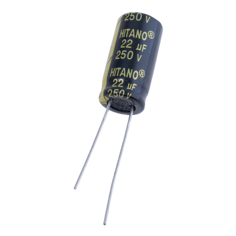 22uF 250V EXR 10x21mm (low imp.) (EXR220M2EB-Hitano) (електролітичний конденсатор низькоімпедансний)
