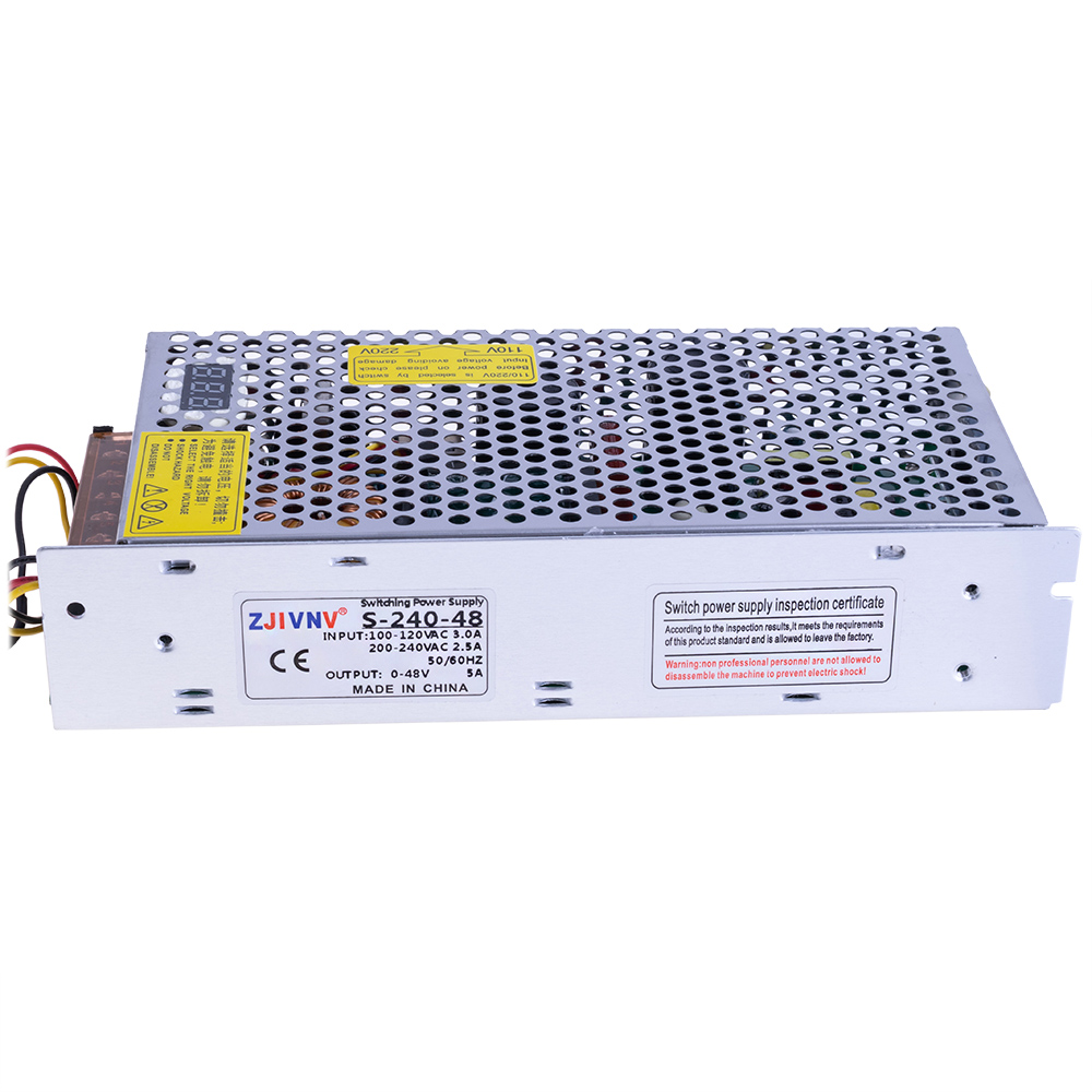 Блок живлення що вбудовується з регулюванням напруги 240W 0-48V 5A, S-240-48