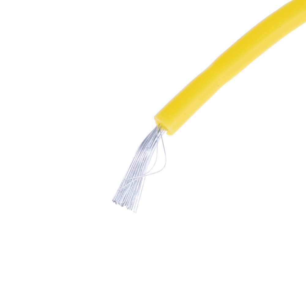 Силіконовий провід 24AWG (0.2mm² 40/0.08TS) жовтий