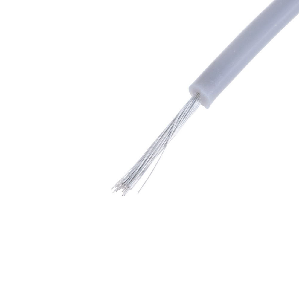Силіконовий провід 24AWG (0.2mm²-40/0.08TS) сірий