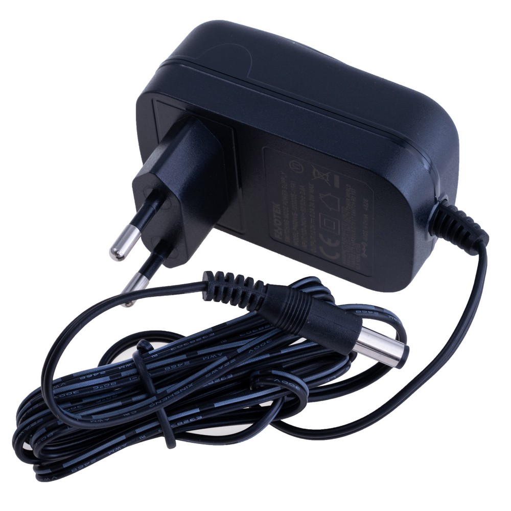 Блок живлення з вилкою 24W 12V, роз'єм:2.1x5.5 mm, PA024VE-120200E-15A1