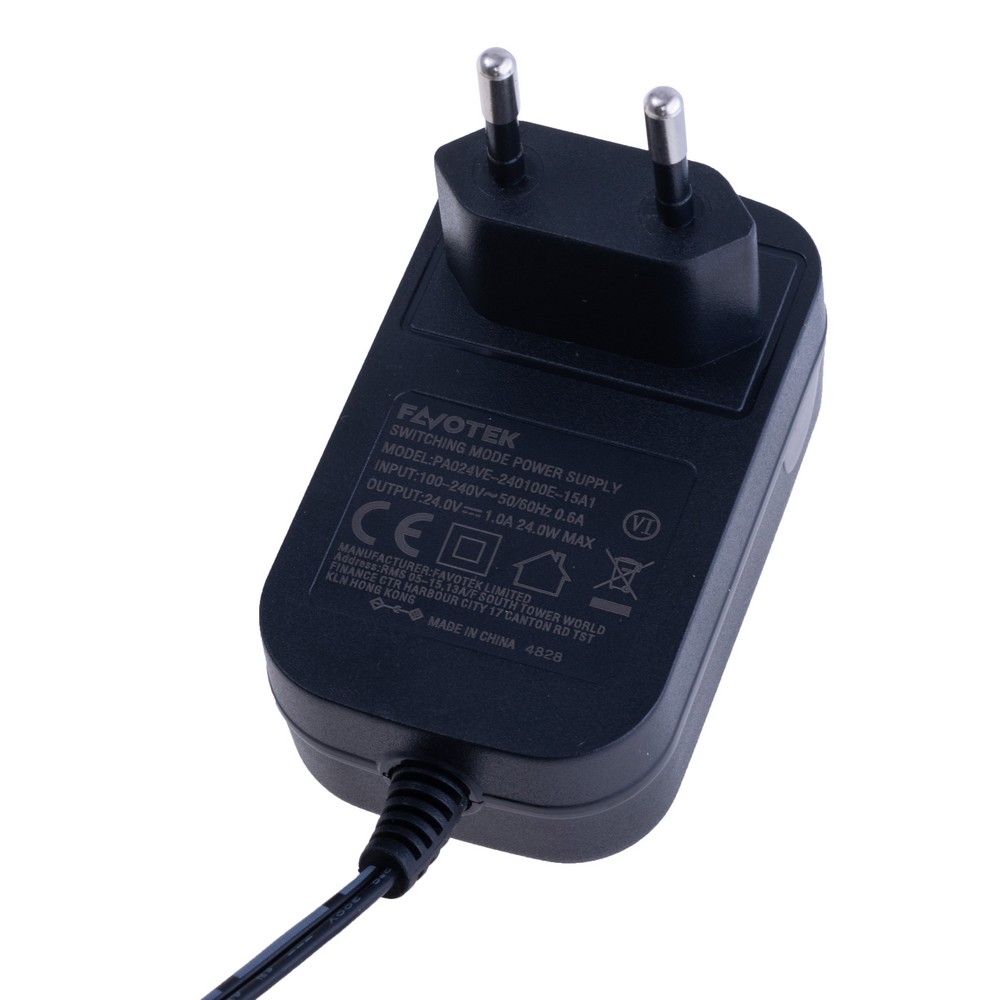 Блок живлення з вилкою 24W 24V, роз'єм:2.1x5.5 mm, PA024VE-240100E-15A1
