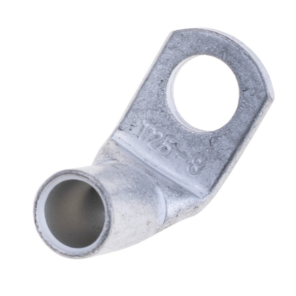 Кабельний наконечник кільцевий, кутовий, луджена мідь на провід 25 mm², M8, LT25-8 Кабельний наконечник кільцевий, кутовий, луджена мідь на провід 25 mm², M8, LT25-8
