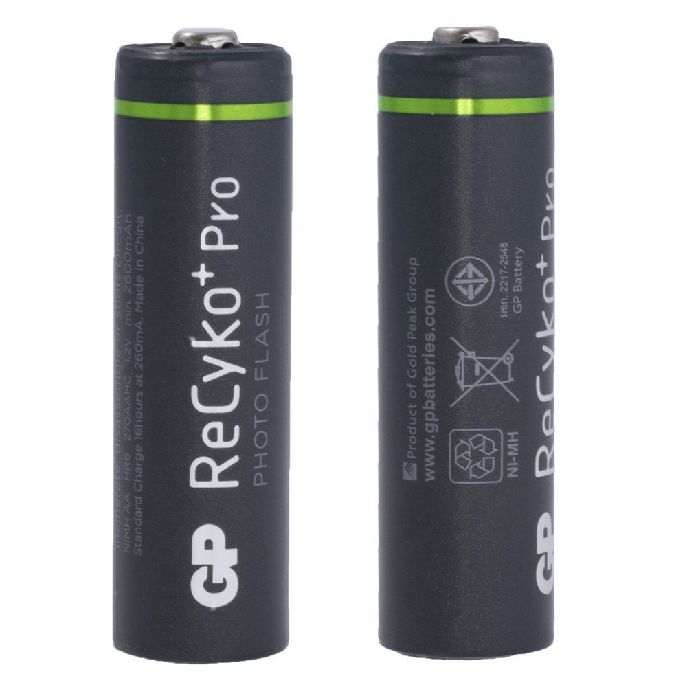 NiMH 2600mAh, 1,2V, AA GP Batteries, нікель-метал-гідридний акумулятор ReCyko + Pro GP270AAHCE-2APCGBE4